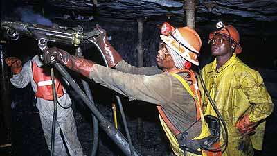 Royal Bafokeng Platinum - Miners Drilling